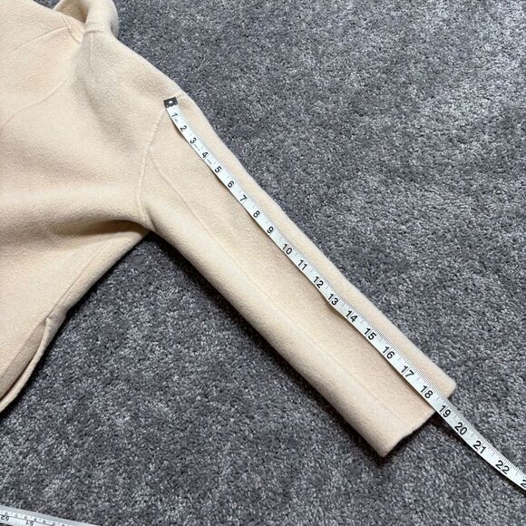 Theory Cashmere Blend Open Coat NEW DIVIDE Womens Medium Ivory Buttonless - Picture 8 of 8